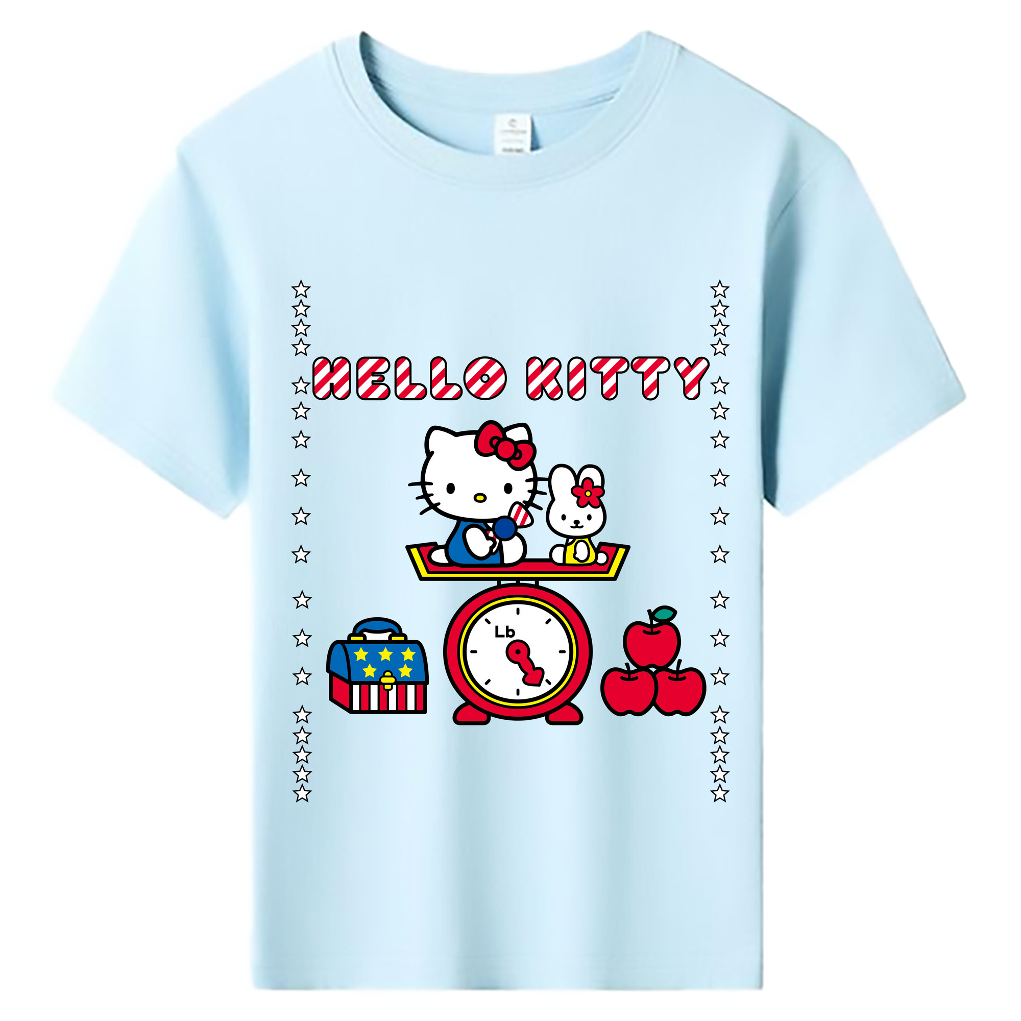 （画像用） Hello Kitty ハローキティ 綿100％キッズTシャツ（フロントプリント）